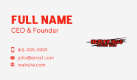 Scary Thriller Wordmark Business Card Image Preview