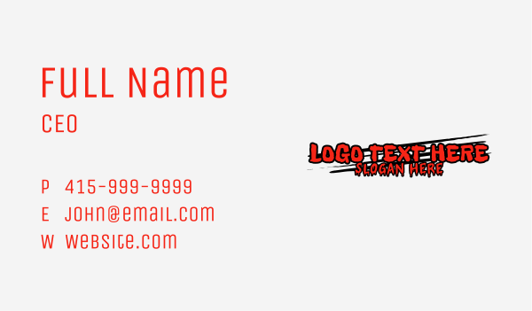 Scary Thriller Wordmark Business Card Design Image Preview