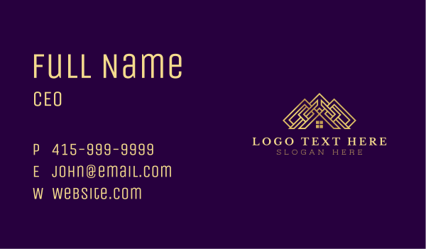 Premium House Roof Maintenance Business Card Design Image Preview
