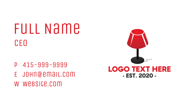 Red Lamp Business Card Design Image Preview