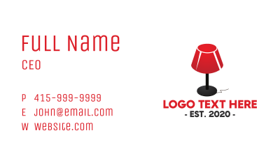 Red Lamp Business Card Image Preview