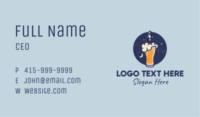 Beer Rocket Launch Business Card Image Preview