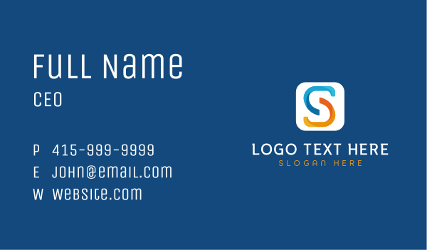 Digital Application Letter S  Business Card Design Image Preview