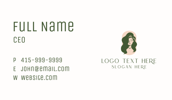 Organic Woman Beauty Business Card Design Image Preview