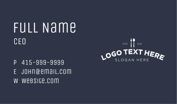 Diner Restaurant Wordmark Business Card Design Image Preview