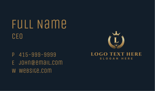 Luxury Ornament Crown Crest Business Card Design Image Preview