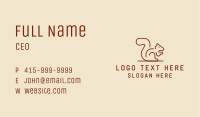 Minimalist Brown Squirrel   Business Card Image Preview