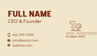 Minimalist Brown Squirrel   Business Card Image Preview
