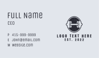 Dumbbell Gym Badge Business Card Image Preview