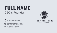Dumbbell Gym Badge Business Card Image Preview