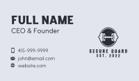 Dumbbell Gym Badge Business Card Image Preview