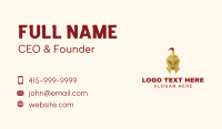 Medieval Gold Helmet  Business Card Design