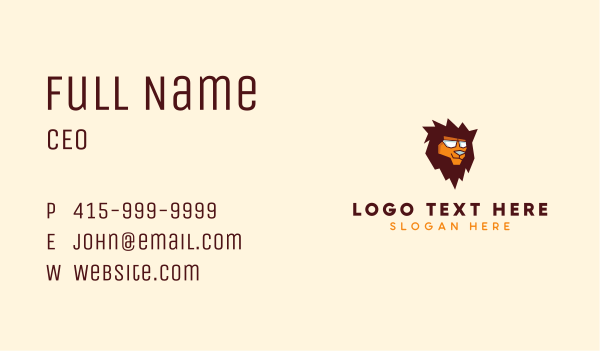 Cool Lion Esport Business Card Design Image Preview