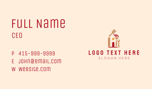 House Construction Tools Business Card Design Image Preview