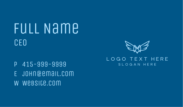 Wings Letter M Business Card Design Image Preview