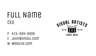 Music Drummer Studio Business Card Image Preview
