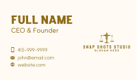 Brown Justice Scale  Business Card Image Preview