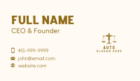 Brown Justice Scale  Business Card Design