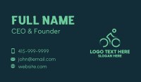 Green Cyclist  Business Card Image Preview
