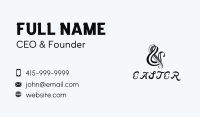 Stylish Ampersand Lettering Business Card Image Preview