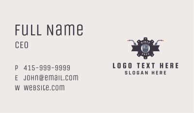 Industrial Welding Workshop  Business Card Image Preview