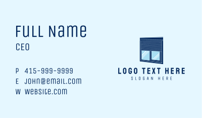 Blue Window Blinds Business Card Image Preview