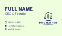 Legal Justice Scales  Business Card Design
