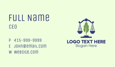 Legal Justice Scales  Business Card Image Preview