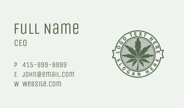 Green Marijuana Farm Business Card Design Image Preview
