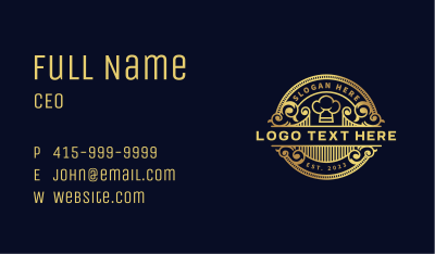 Chef Toque Bakery Business Card Image Preview