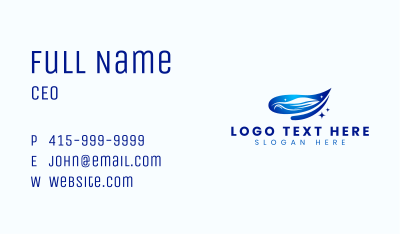 Droplet Car Wash Business Card Image Preview