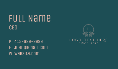 Florist Wreath Lettermark Business Card Image Preview