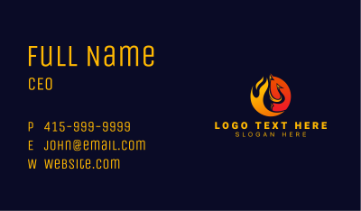 Trident Flame Gaming Business Card Image Preview