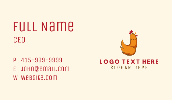 Rooster Chicken Penis Business Card Design Image Preview