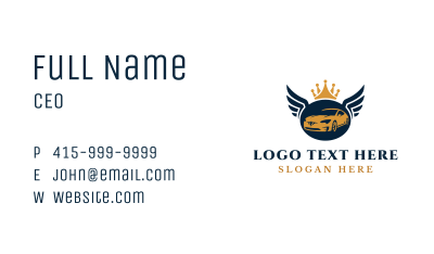 Luxurious Car Vehicle Wings Business Card Image Preview