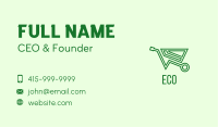 Green Eco Wheelbarrow Business Card Image Preview