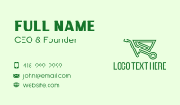 Green Eco Wheelbarrow Business Card Design