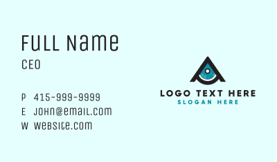 Professional Lens Letter A Business Card Image Preview