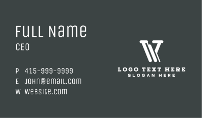 Generic Studio Letter W Business Card Image Preview