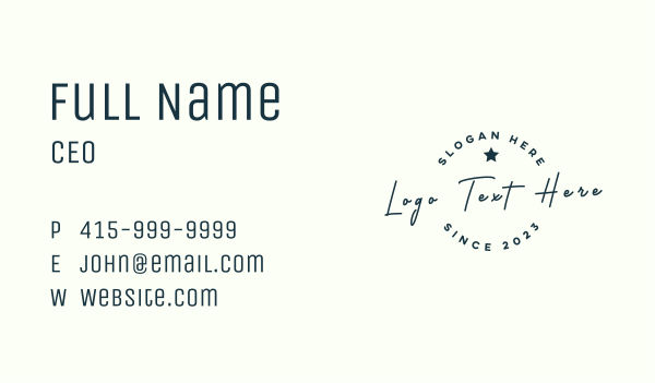 Classic Elegant Brand Business Card Design Image Preview