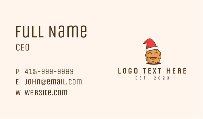 Christmas Cookie Mascot  Business Card Image Preview