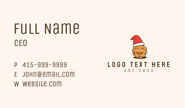 Christmas Cookie Mascot  Business Card Design Image Preview