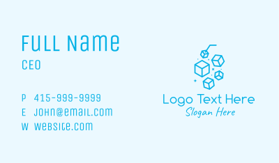 Blue Ice Drink Business Card