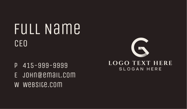 Generic Company Letter G Business Card Design Image Preview