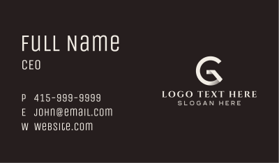 Generic Company Letter G Business Card Image Preview