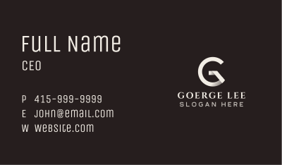 Generic Company Letter G Business Card Image Preview