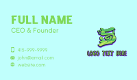 Green Graffiti Art Number 5 Business Card Image Preview