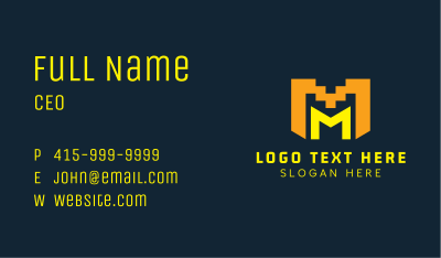 Tribal Letter M Consultant Business Card