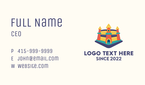 Inflatable Playground Castle  Business Card Design Image Preview