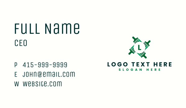 Renovation Paint Brush Business Card Design Image Preview